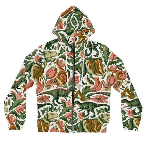 Jurassic Conservatory on a Women's Full-Zip Hoodie