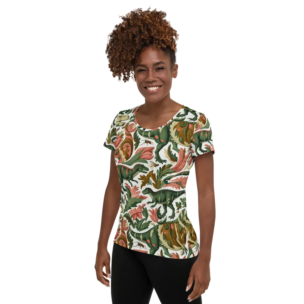 Jurassic Conservatory on Women's Athletic T-Shirt — Left