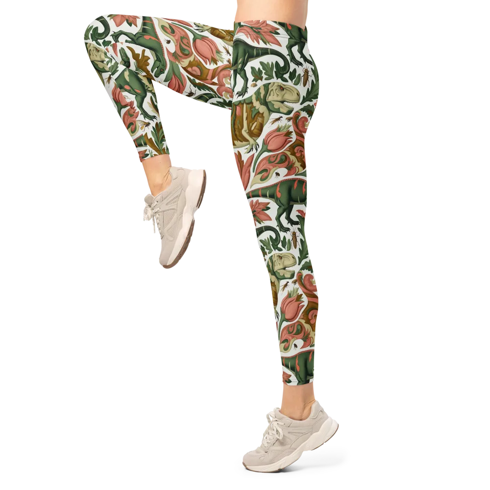 Jurassic Conservatory on Leggings — Left