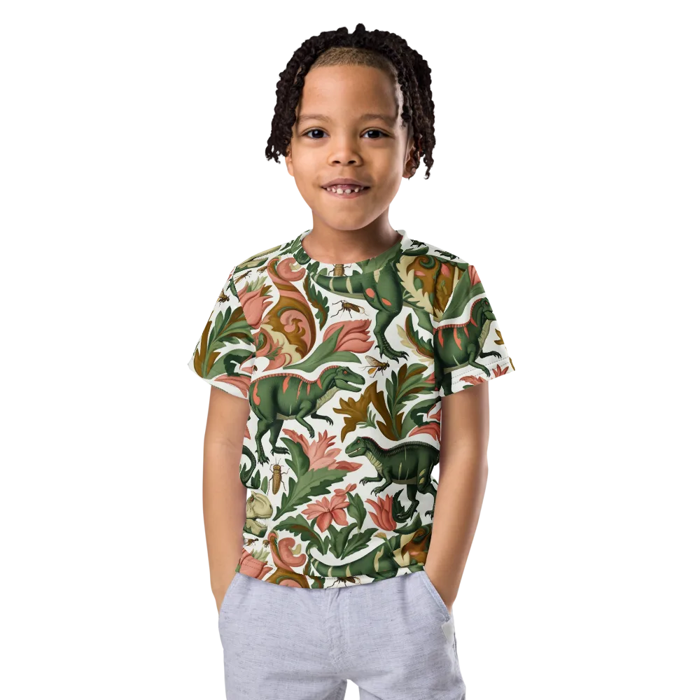 Jurassic Conservatory on Kids Crew Neck T-Shirt — Front