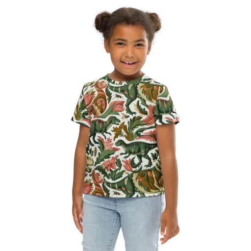 Jurassic Conservatory on a Kids Crew Neck T-Shirt