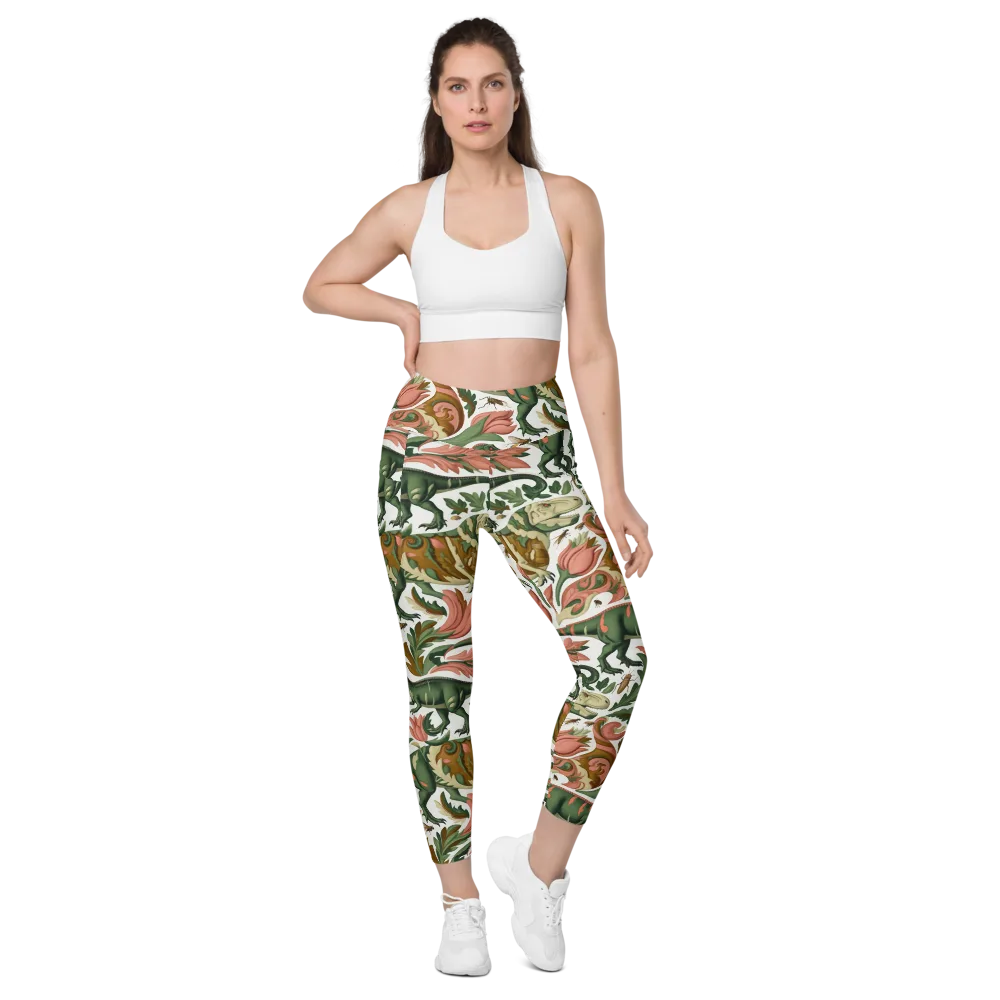 Jurassic Conservatory on Leggings with Pockets — Front