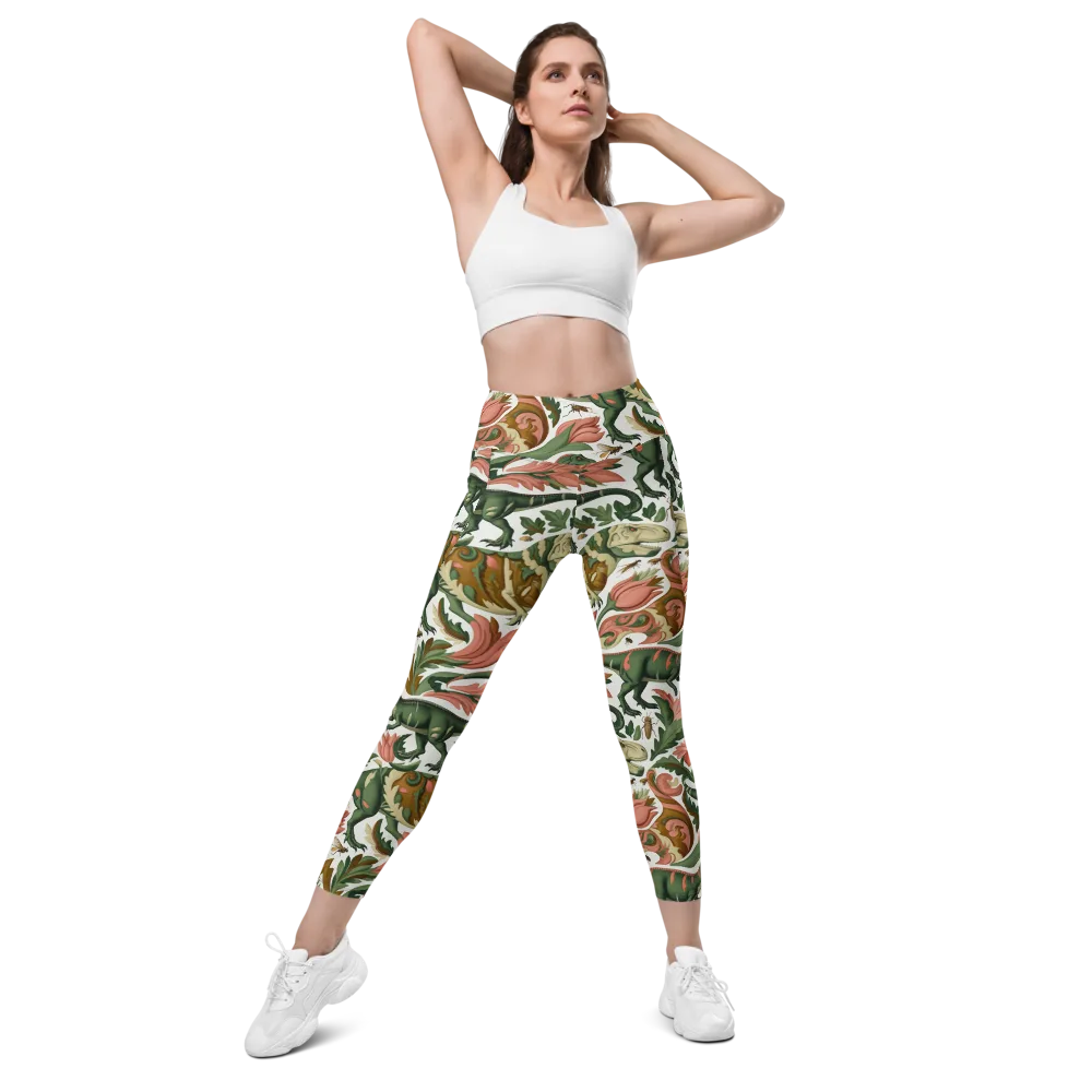 Jurassic Conservatory on Leggings with Pockets — Front