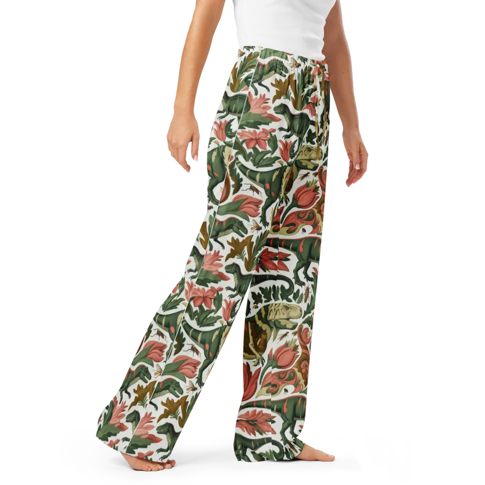 Jurassic Conservatory on Women's Pajama Pants — Right Front