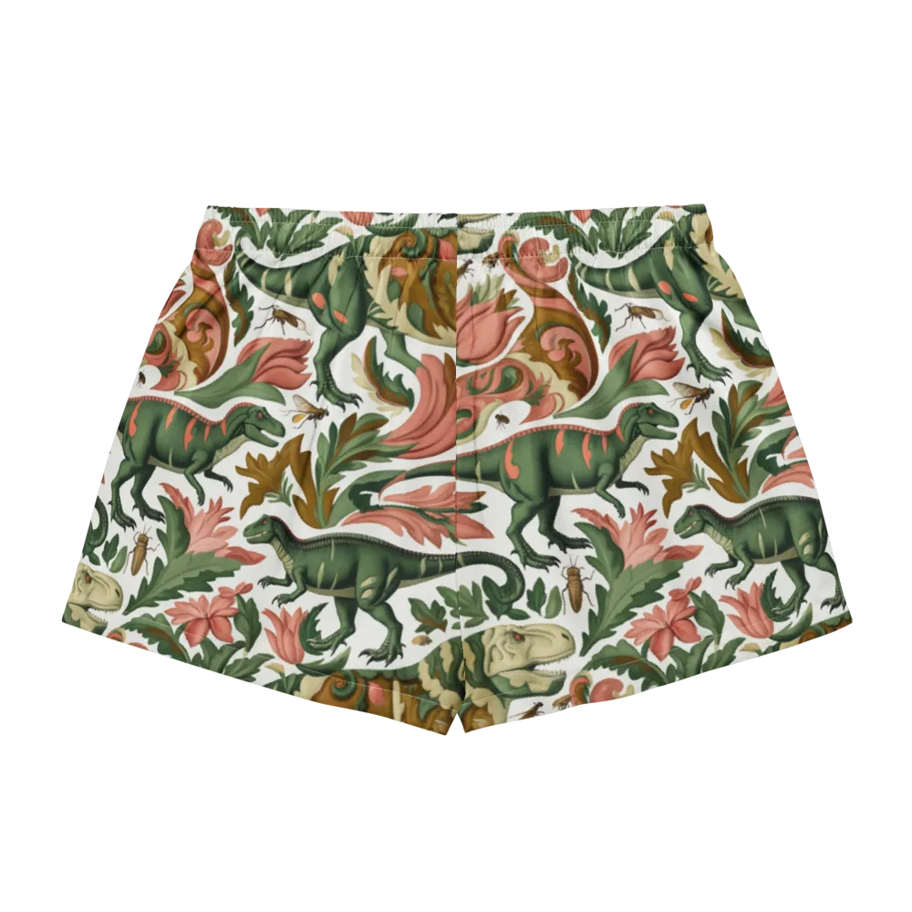 Jurassic Conservatory on Women's Pajama Shorts — Back