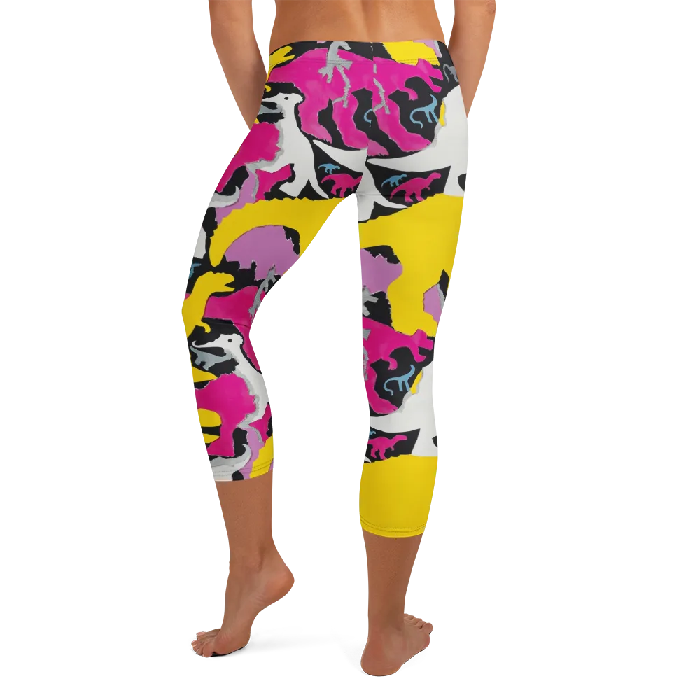 Cretaceous Candy on Capri Leggings — Back
