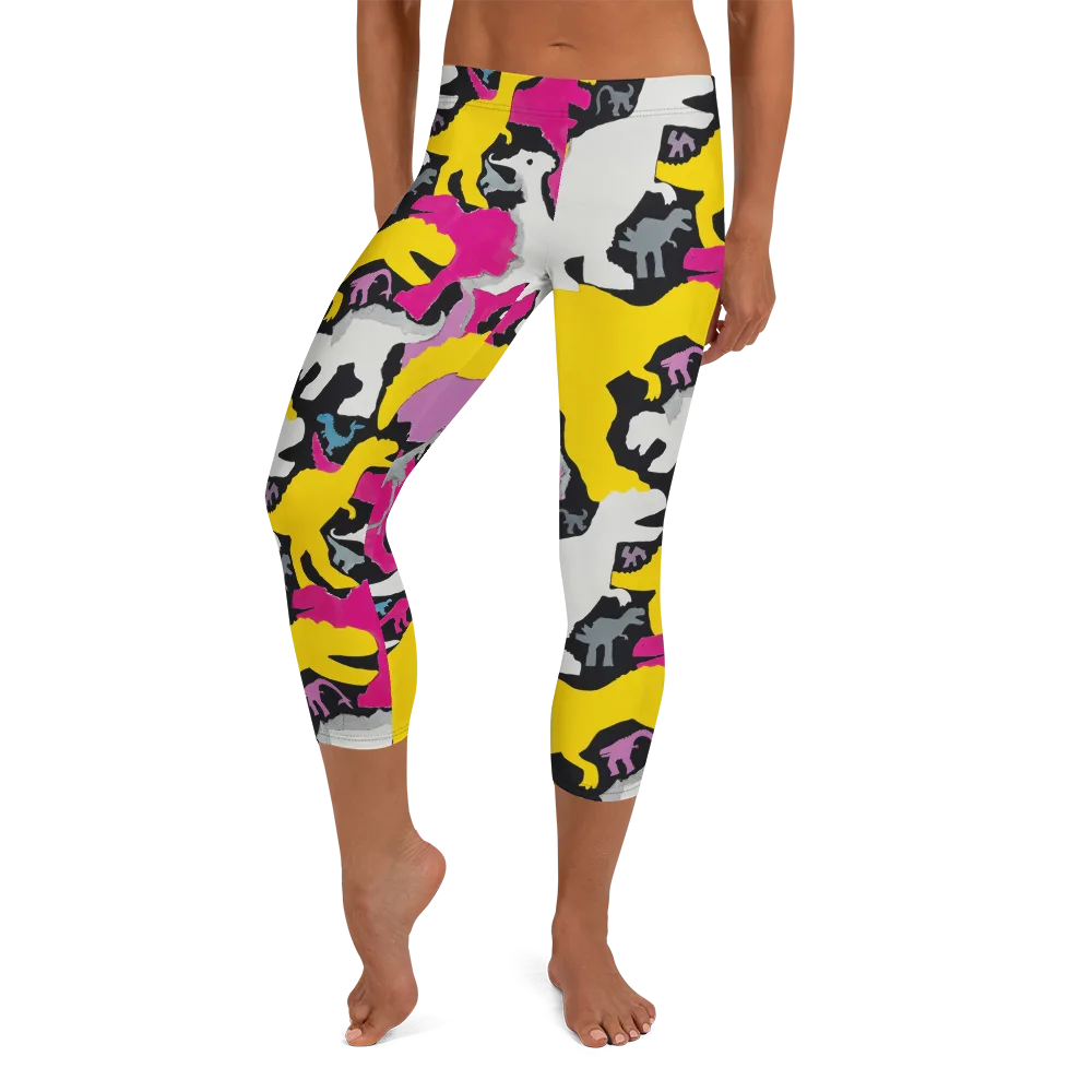 Cretaceous Candy on Capri Leggings — Front