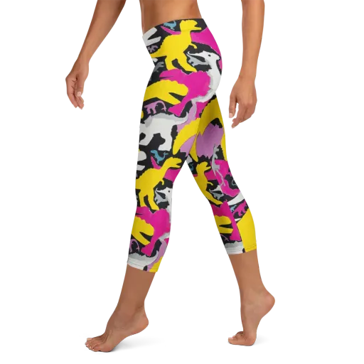 Cretaceous Candy on a Capri Leggings