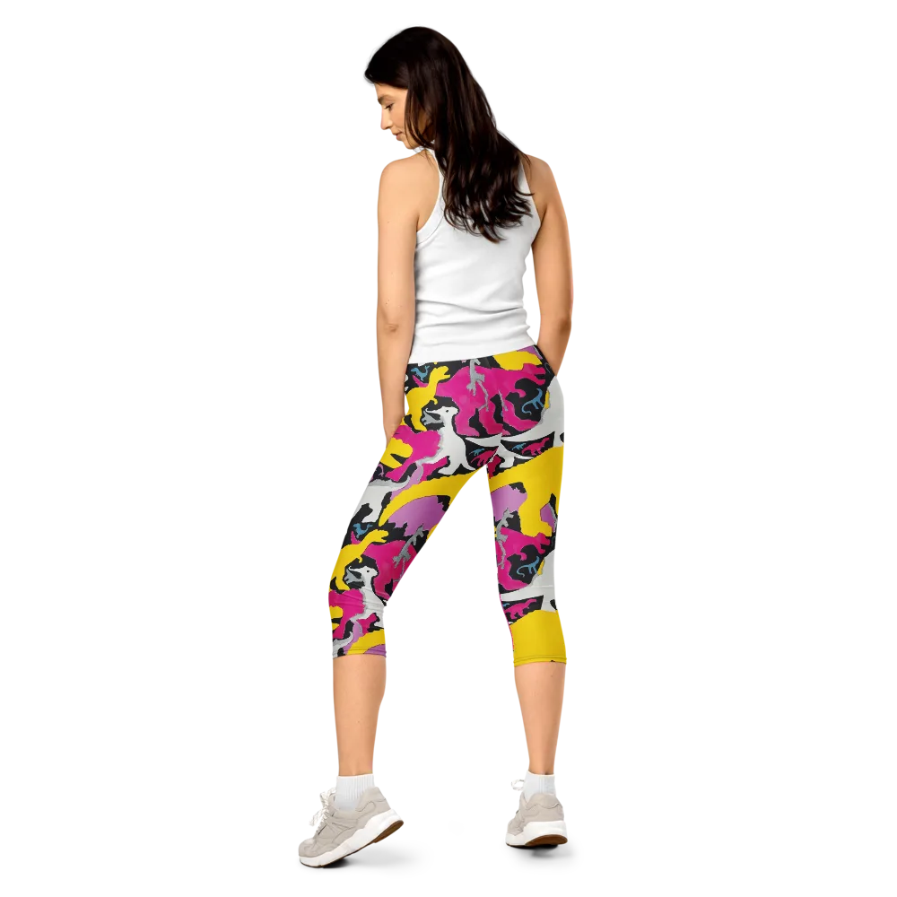 Cretaceous Candy on Capri Leggings — Back
