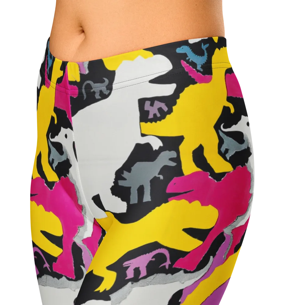 Cretaceous Candy on Capri Leggings — Zoomed-in