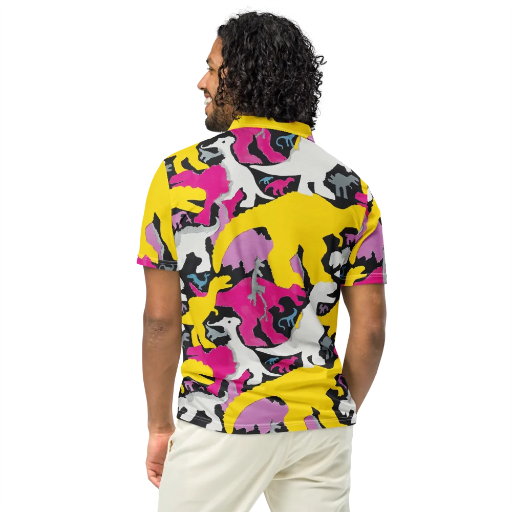 Cretaceous Candy on Men's Slim Fit Polo Shirt — Back