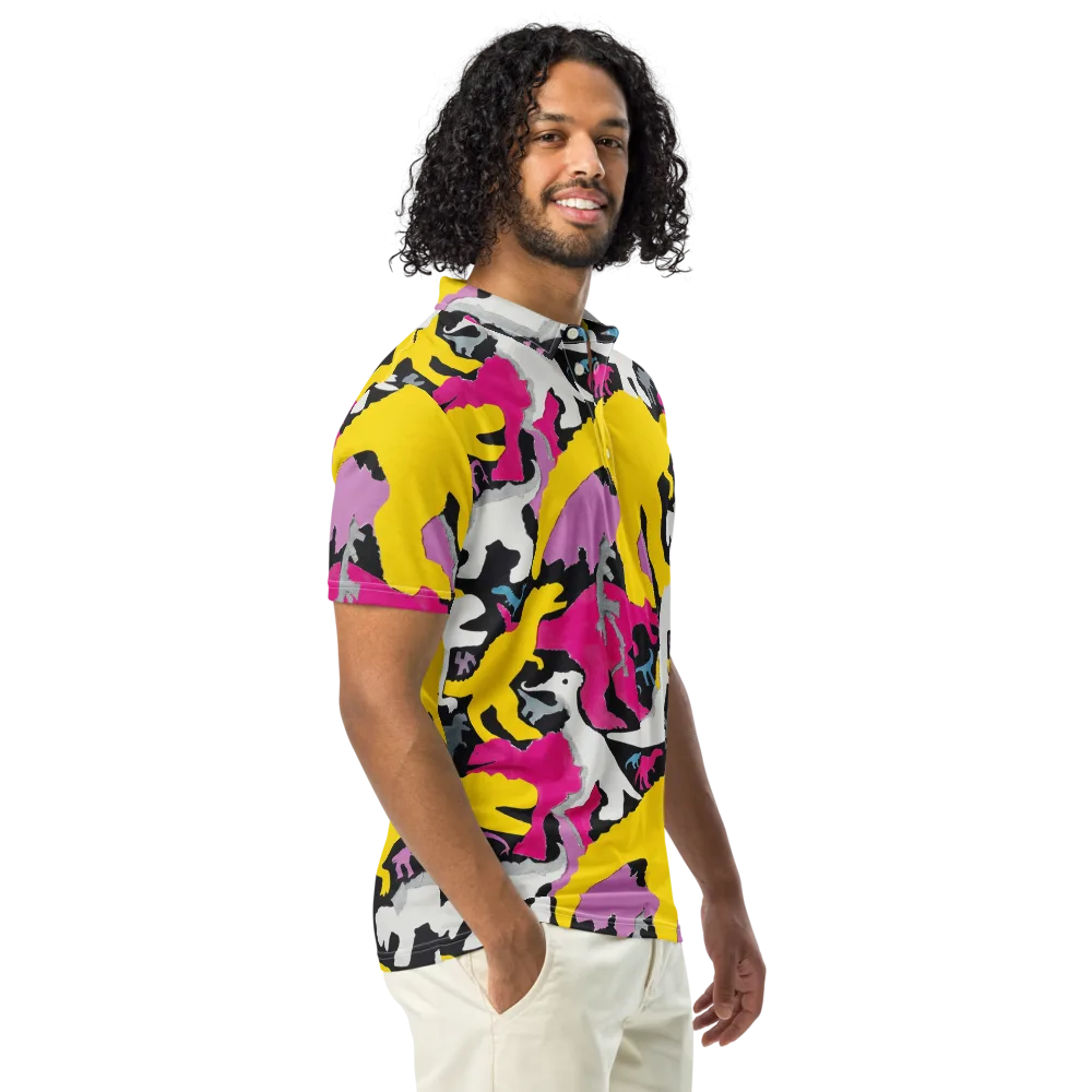 Cretaceous Candy on Men's Slim Fit Polo Shirt — Right Front