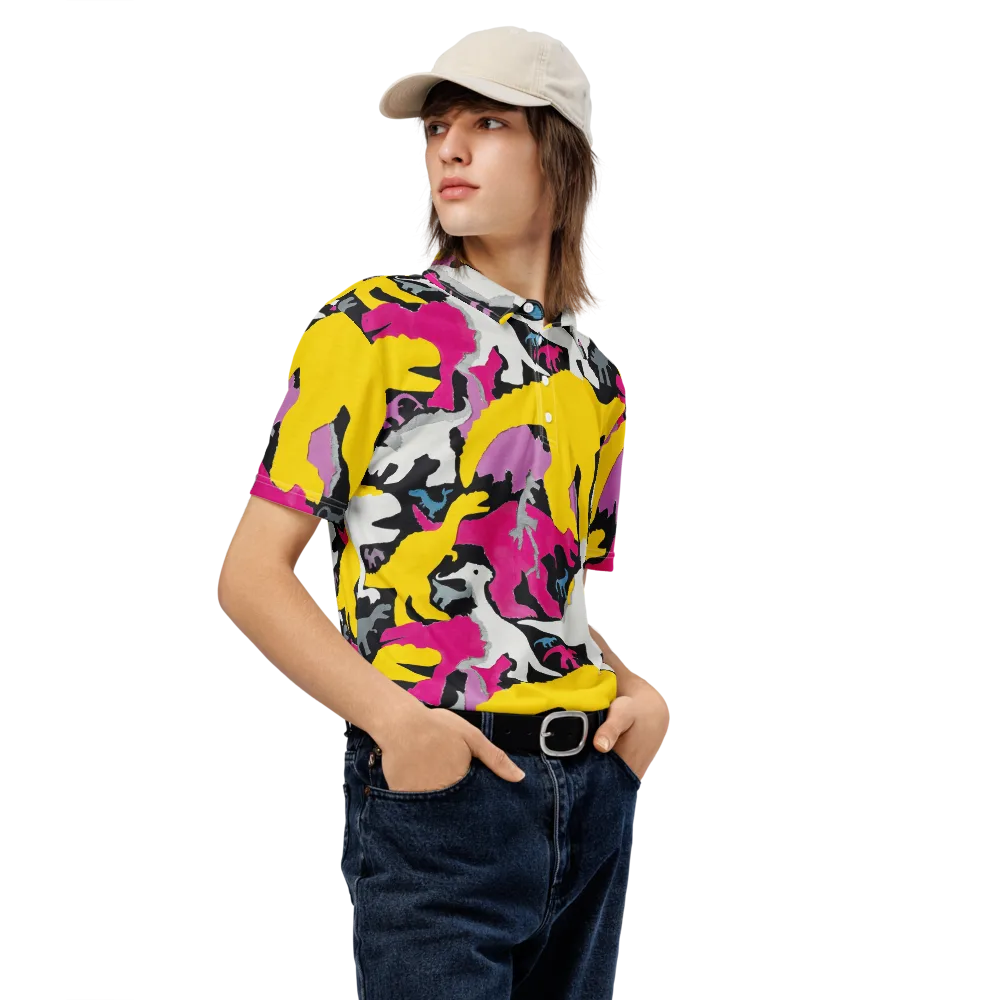 Cretaceous Candy on Men's Slim Fit Polo Shirt — Right Front