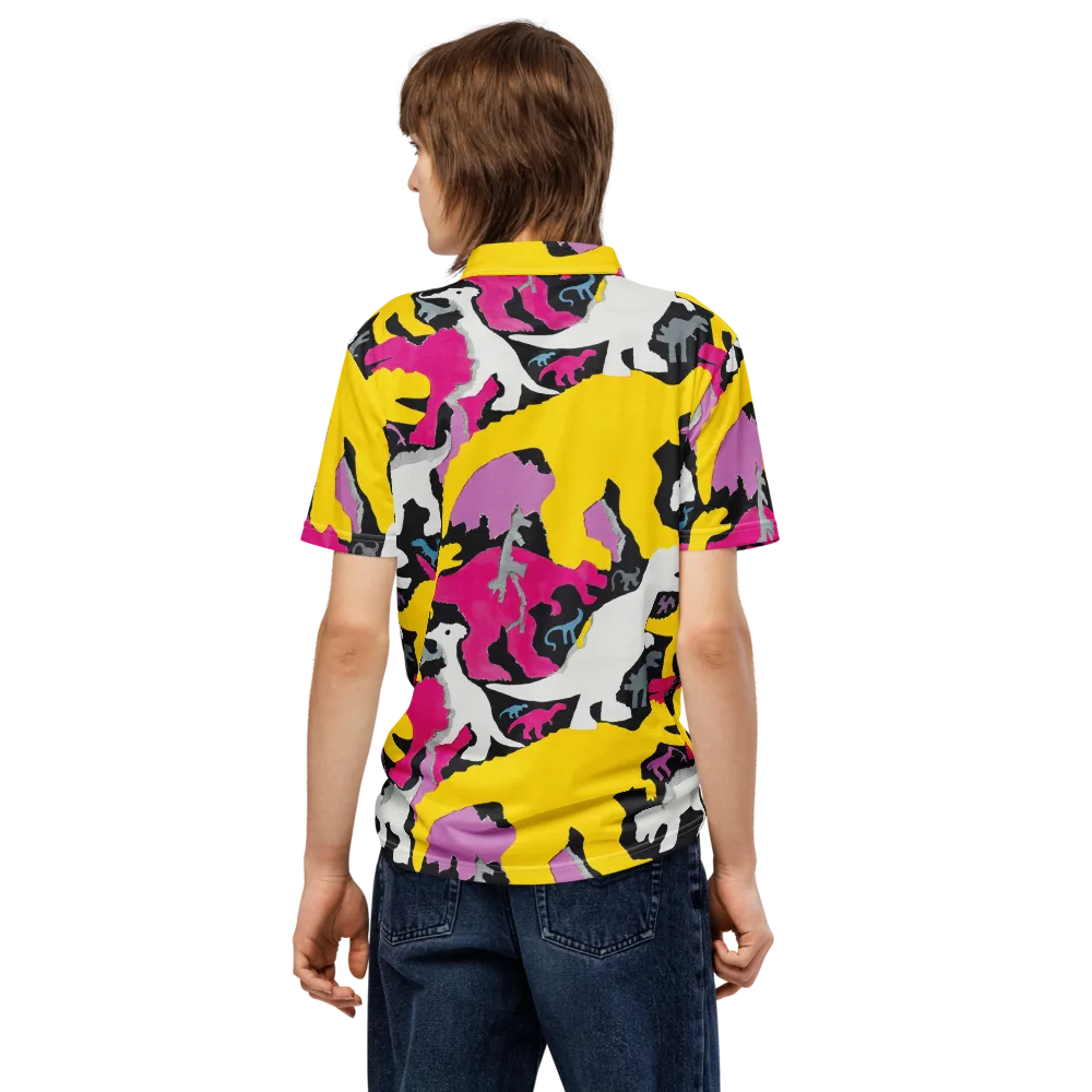 Cretaceous Candy on Men's Slim Fit Polo Shirt — Back