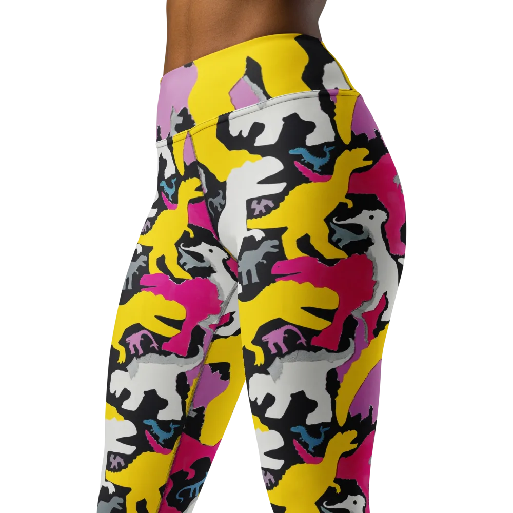 Cretaceous Candy on Yoga Leggings — Left Front