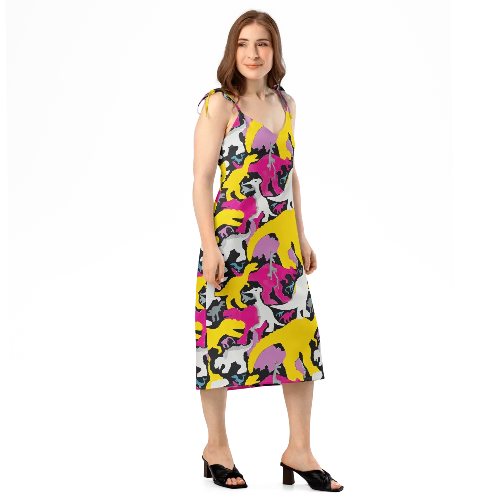 Cretaceous Candy on Slip Dress — Right Front