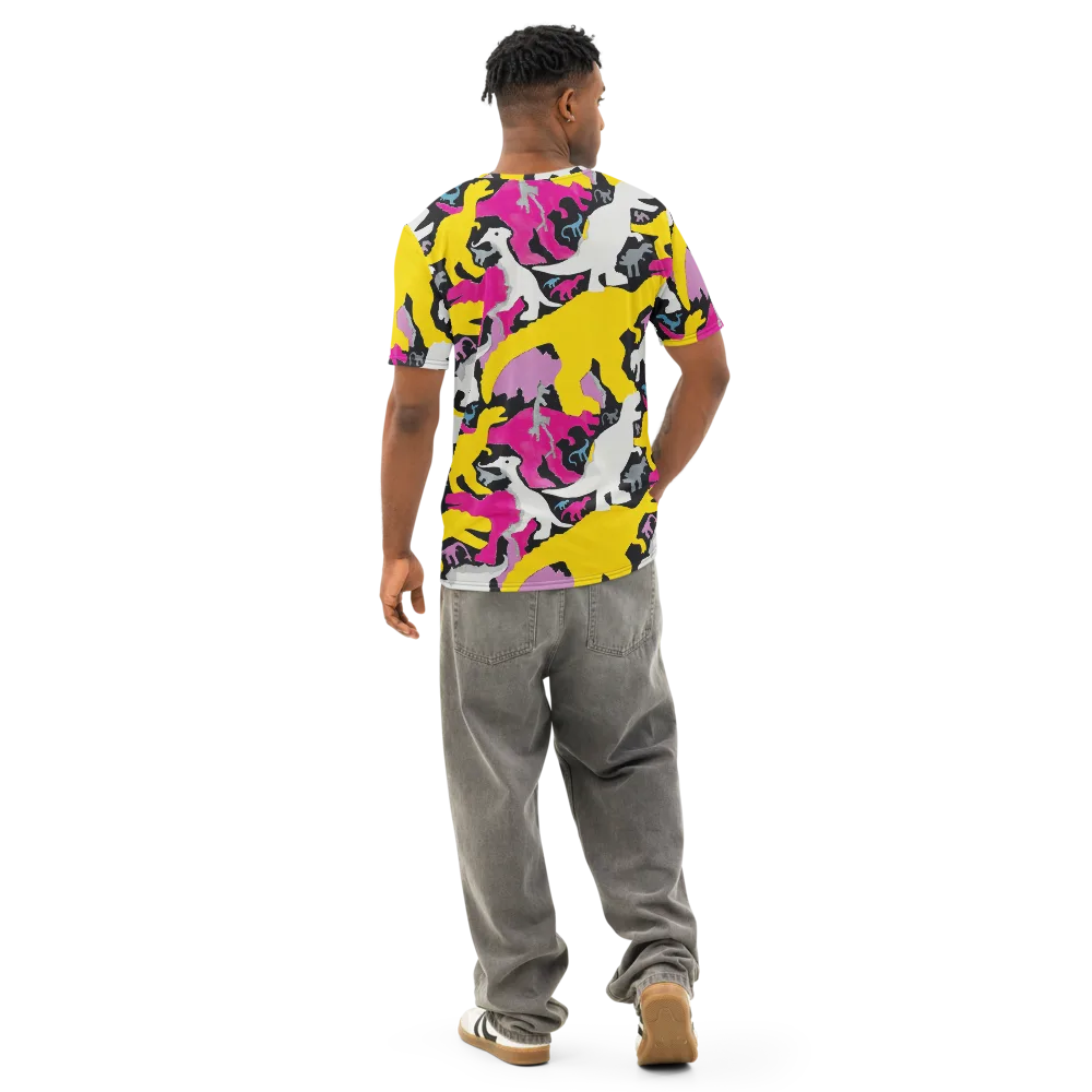 Cretaceous Candy on Men's Cotton Crew Neck T-Shirt — Back