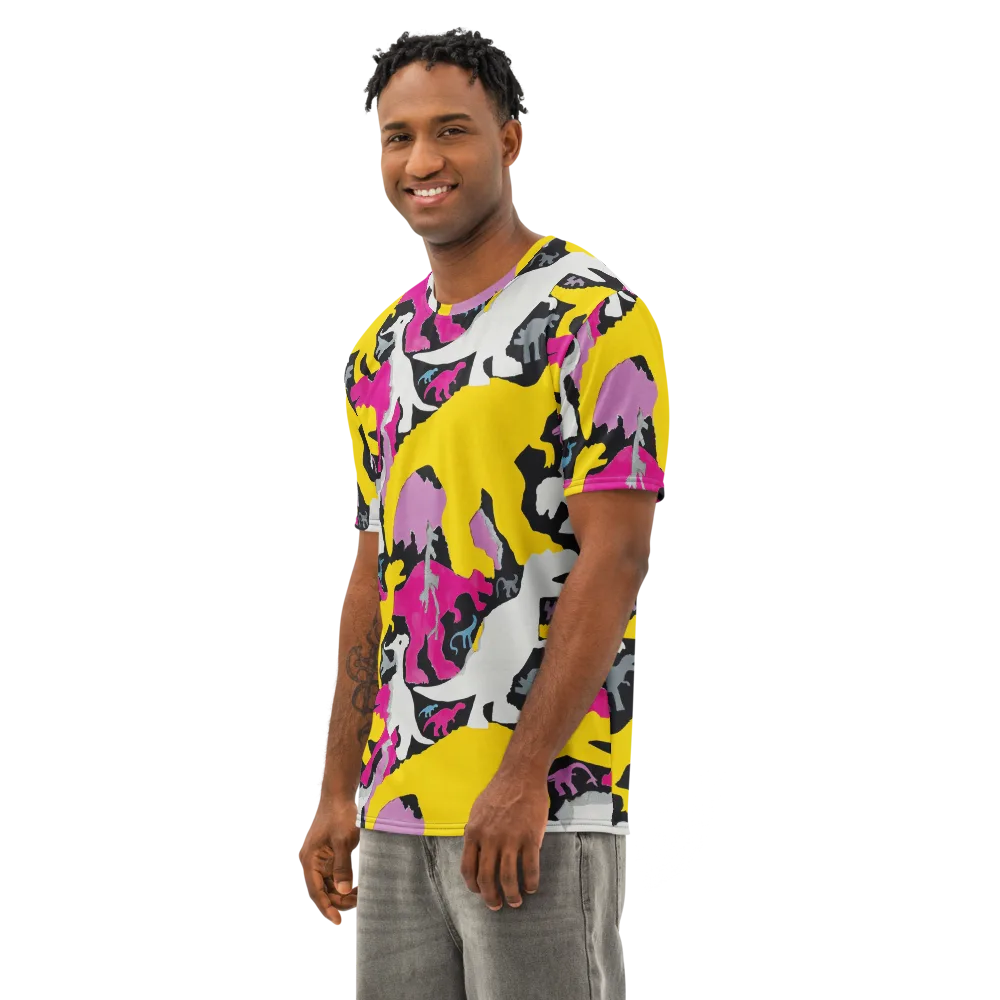Cretaceous Candy on Men's Cotton Crew Neck T-Shirt — Left Front