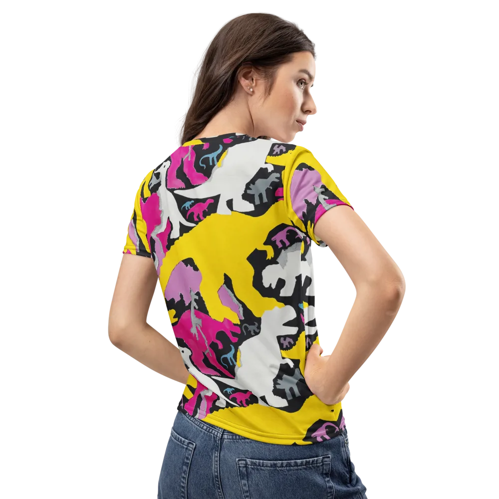 Cretaceous Candy on Women's Crew Neck T-Shirt — Back