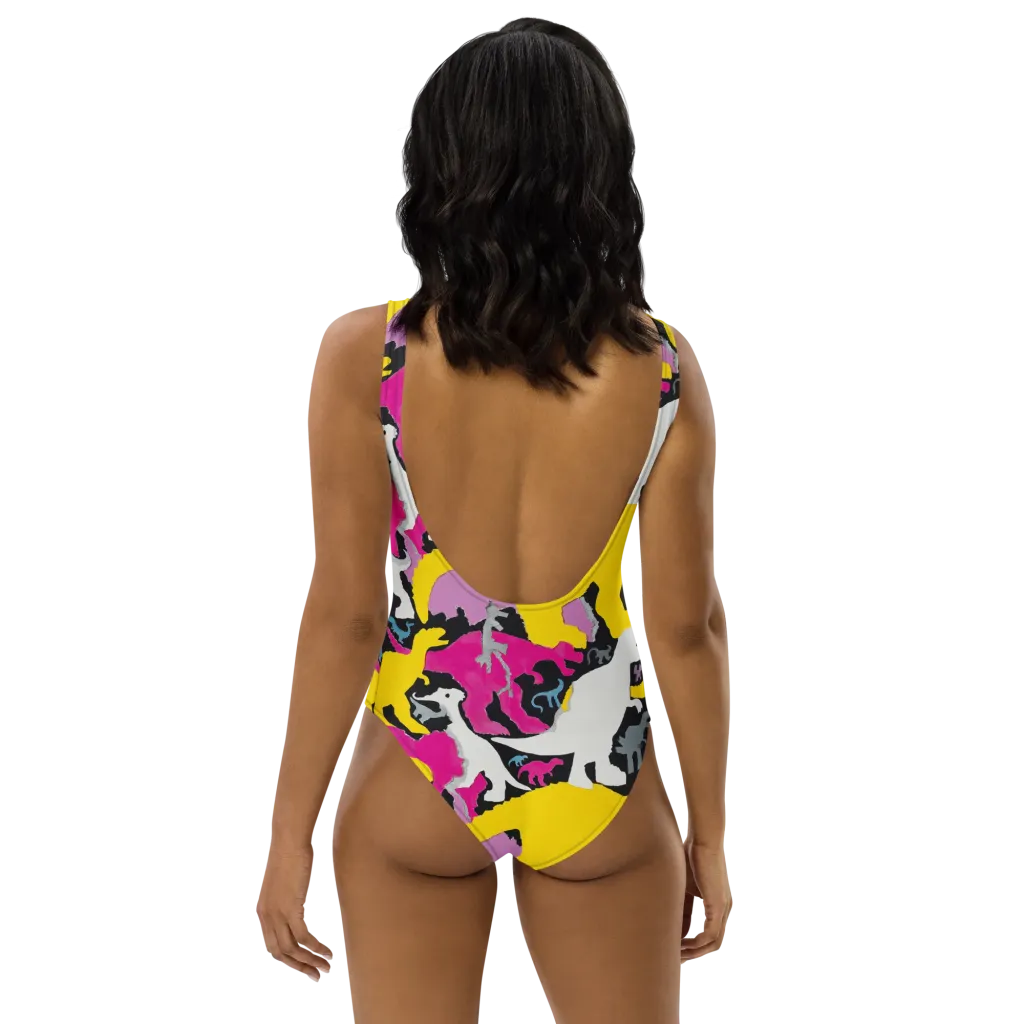 Cretaceous Candy on One-Piece Swimsuit — Back