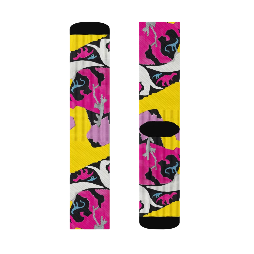 Cretaceous Candy on Socks — Left Sock