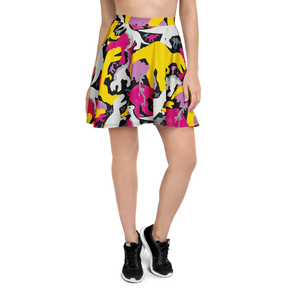 Cretaceous Candy on Skater Skirt — Front