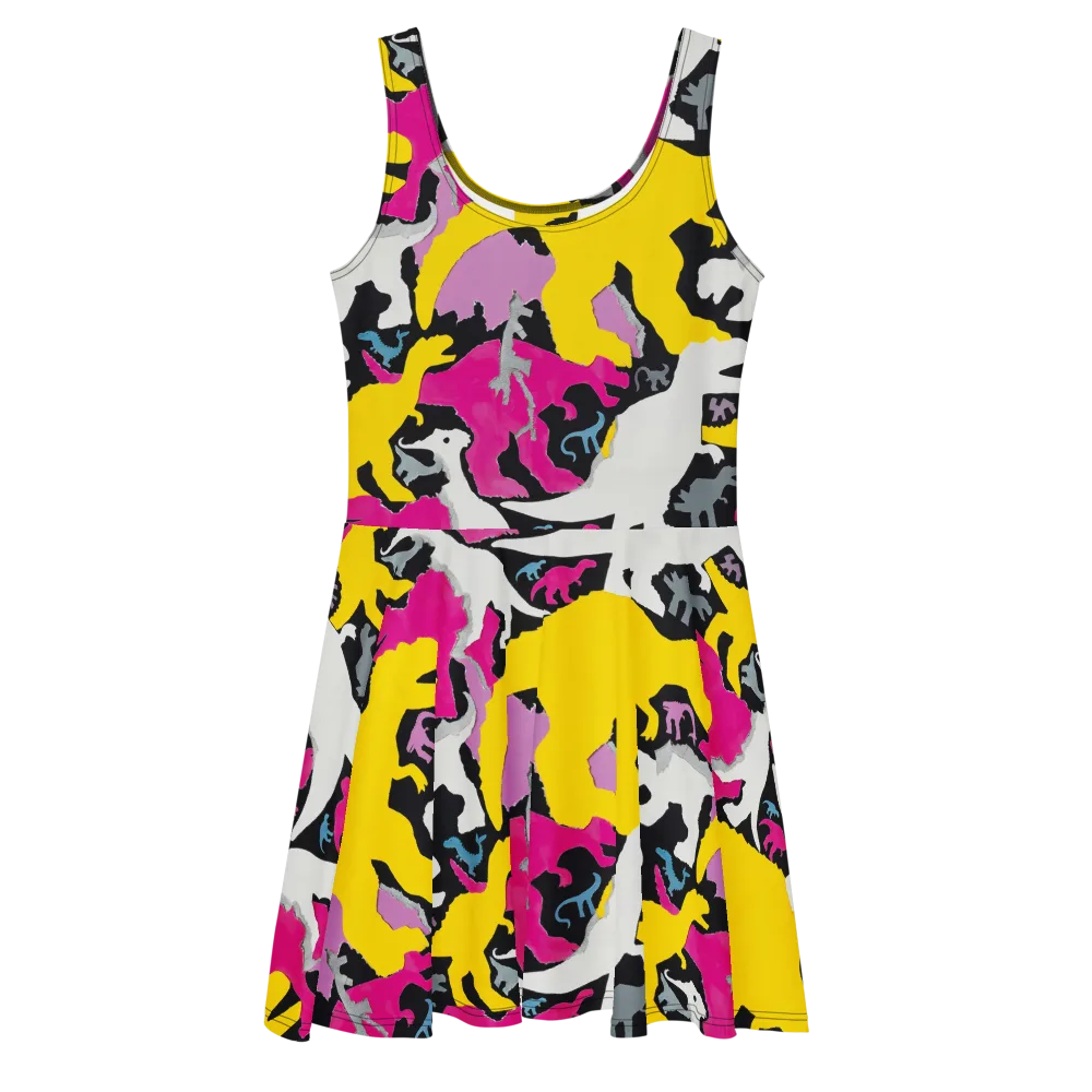 Cretaceous Candy on Skater Dress — Front