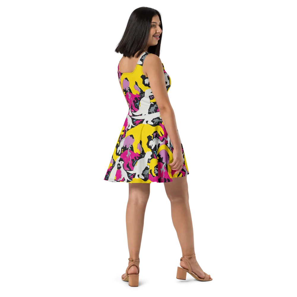Cretaceous Candy on Skater Dress — Right