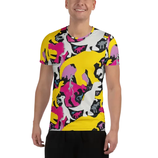 Cretaceous Candy on a Men's Athletic T-Shirt