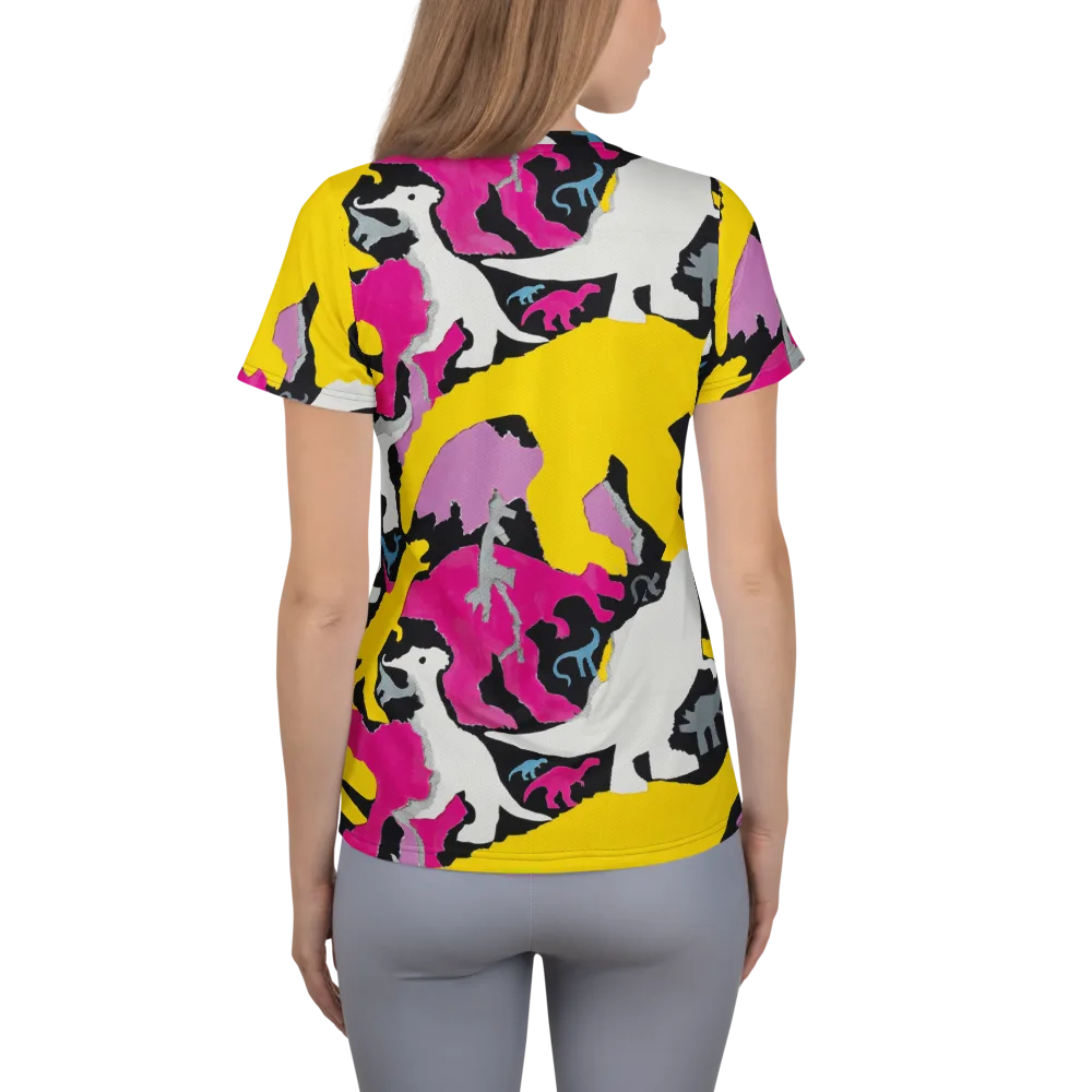 Cretaceous Candy on Women's Athletic T-Shirt — Back