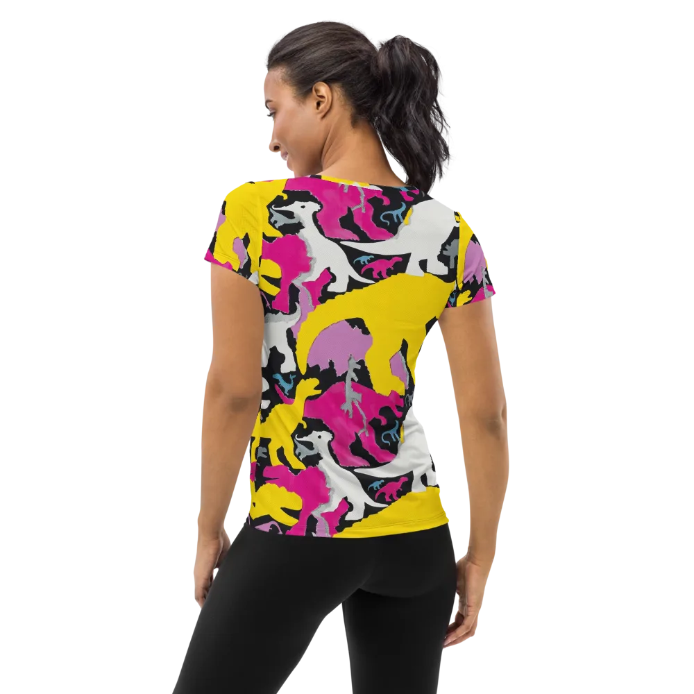 Cretaceous Candy on Women's Athletic T-Shirt — Back
