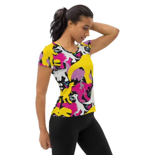 Cretaceous Candy on a Women's Athletic T-Shirt