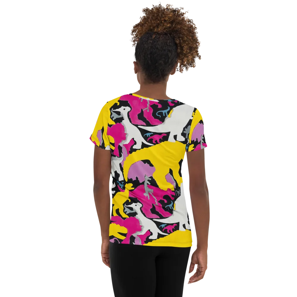 Cretaceous Candy on Women's Athletic T-Shirt — Back