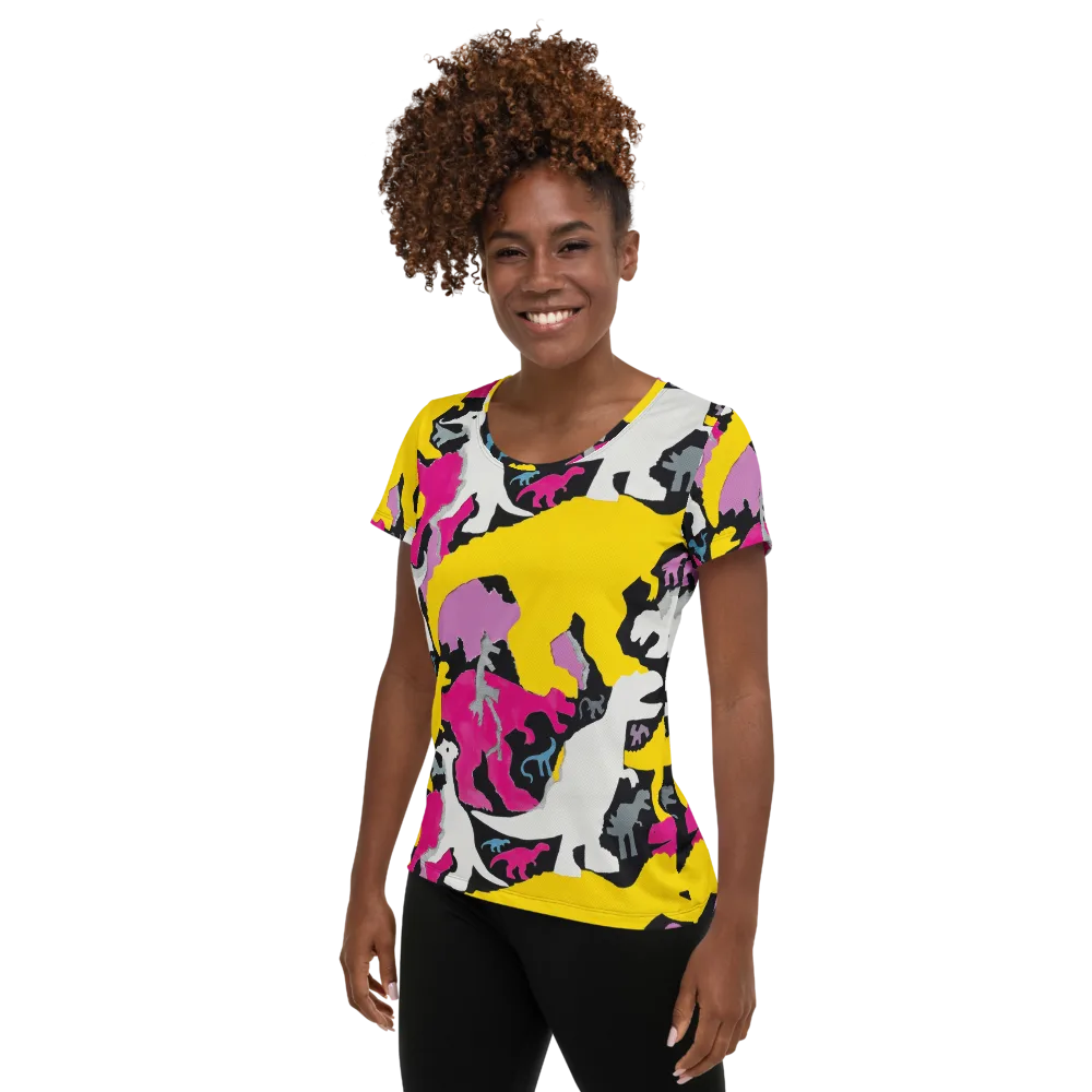 Cretaceous Candy on Women's Athletic T-Shirt — Left