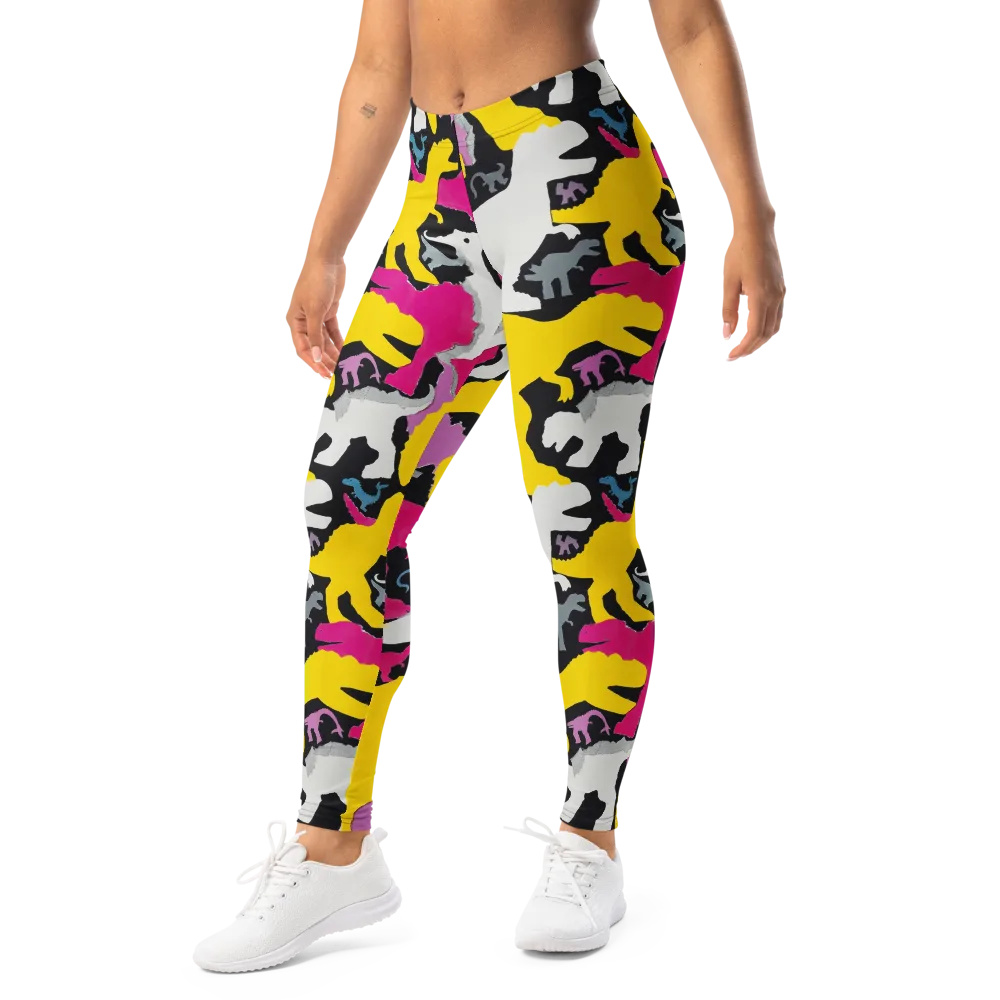 Cretaceous Candy on Leggings — Left Front