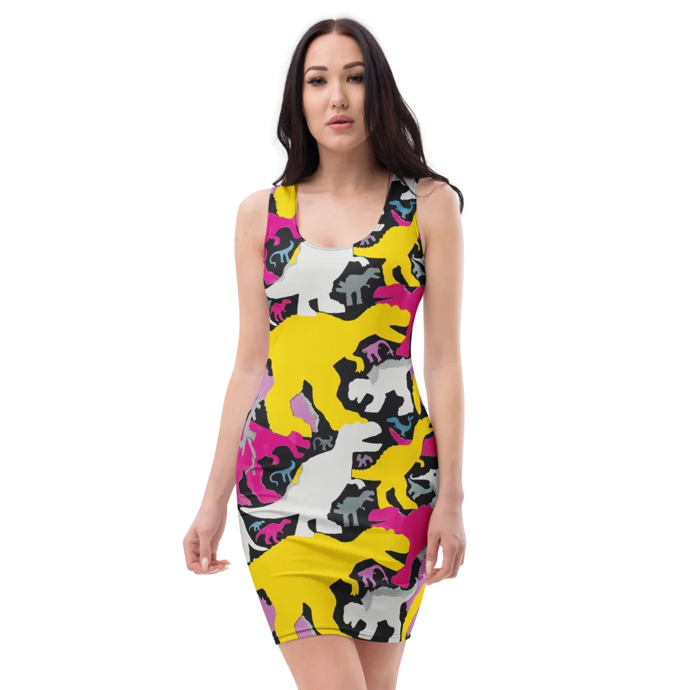 Cretaceous Candy on Bodycon Dress — Front