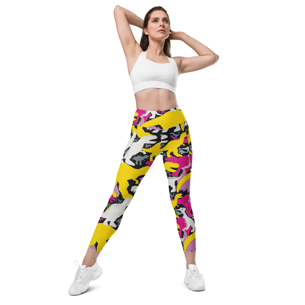 Cretaceous Candy on Leggings with Pockets — Front