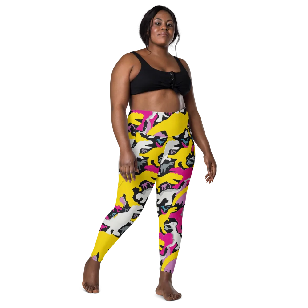 Cretaceous Candy on Leggings with Pockets — Front