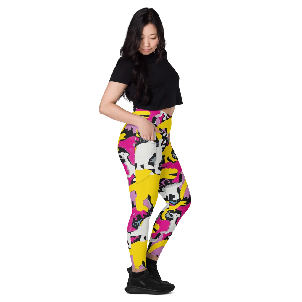 Cretaceous Candy on Leggings with Pockets — Right