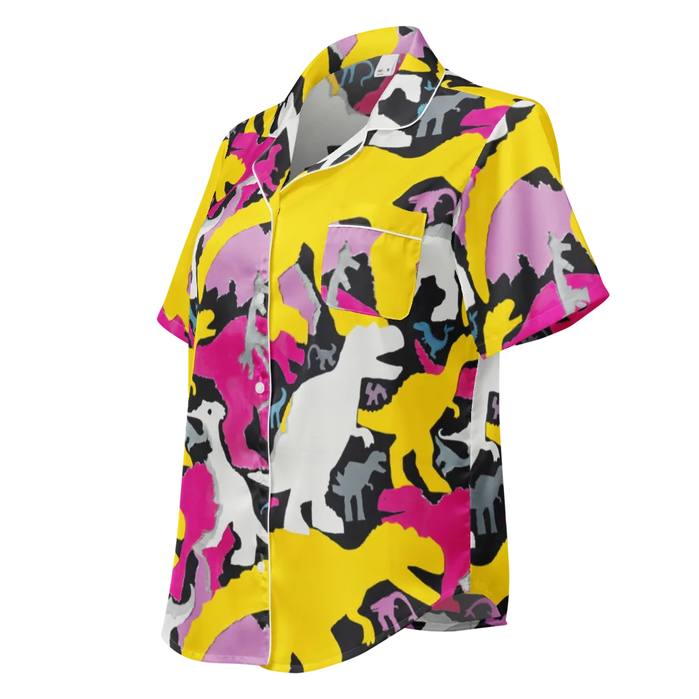 Cretaceous Candy on Women's Short Sleeve Pajama Top — Left Front