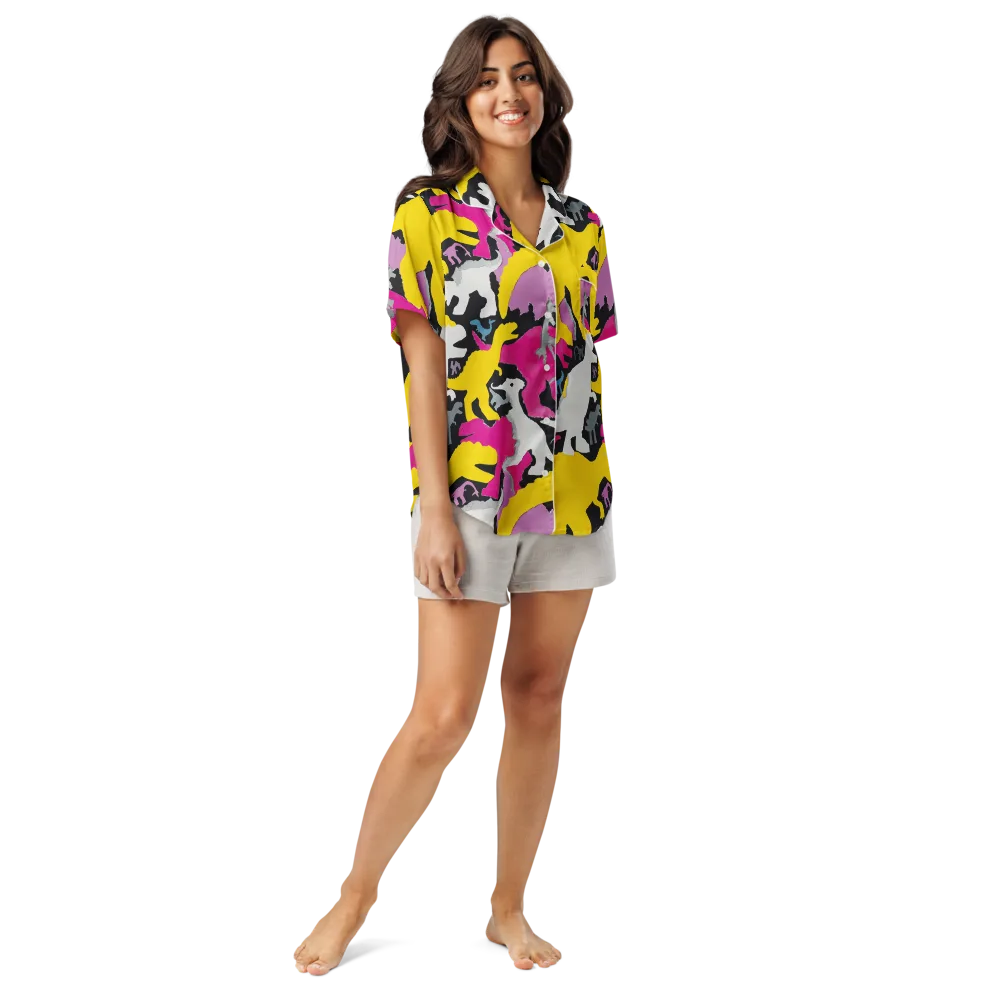 Cretaceous Candy on Women's Short Sleeve Pajama Top — Front