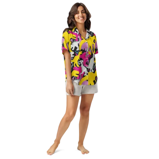 Cretaceous Candy on a Women's Short Sleeve Pajama Top