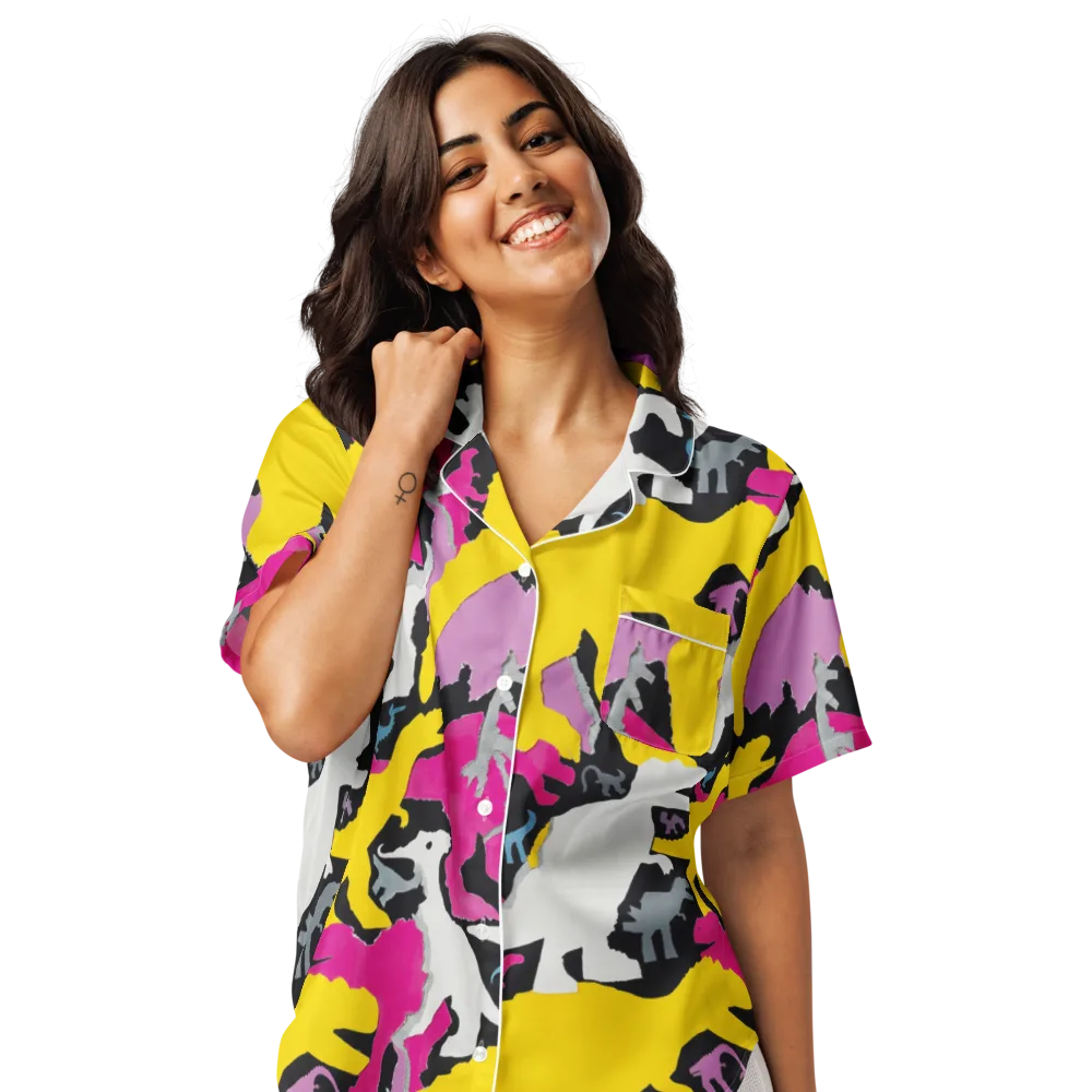 Cretaceous Candy on Women's Short Sleeve Pajama Top — Front