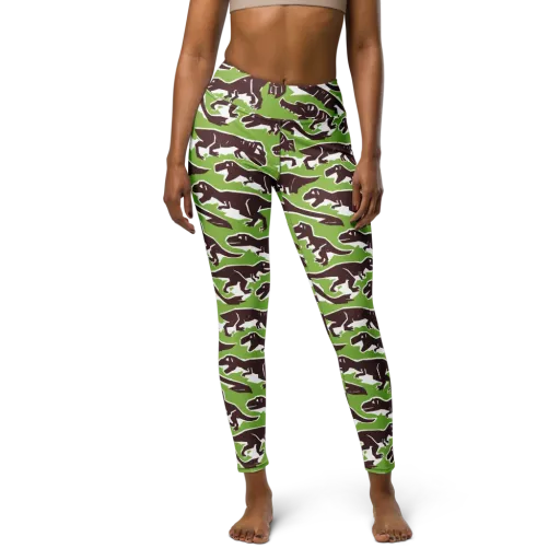Dino Parade on a Yoga Leggings