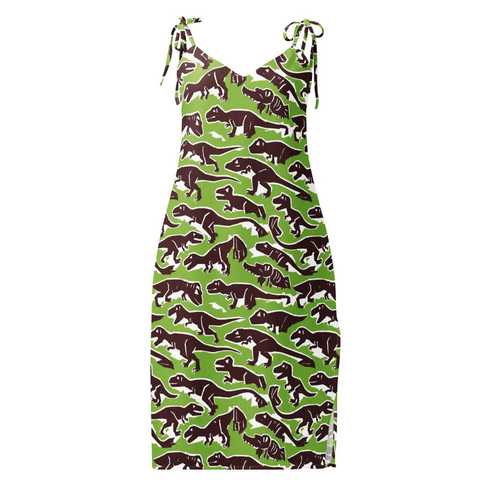 Dino Parade on Slip Dress — Front