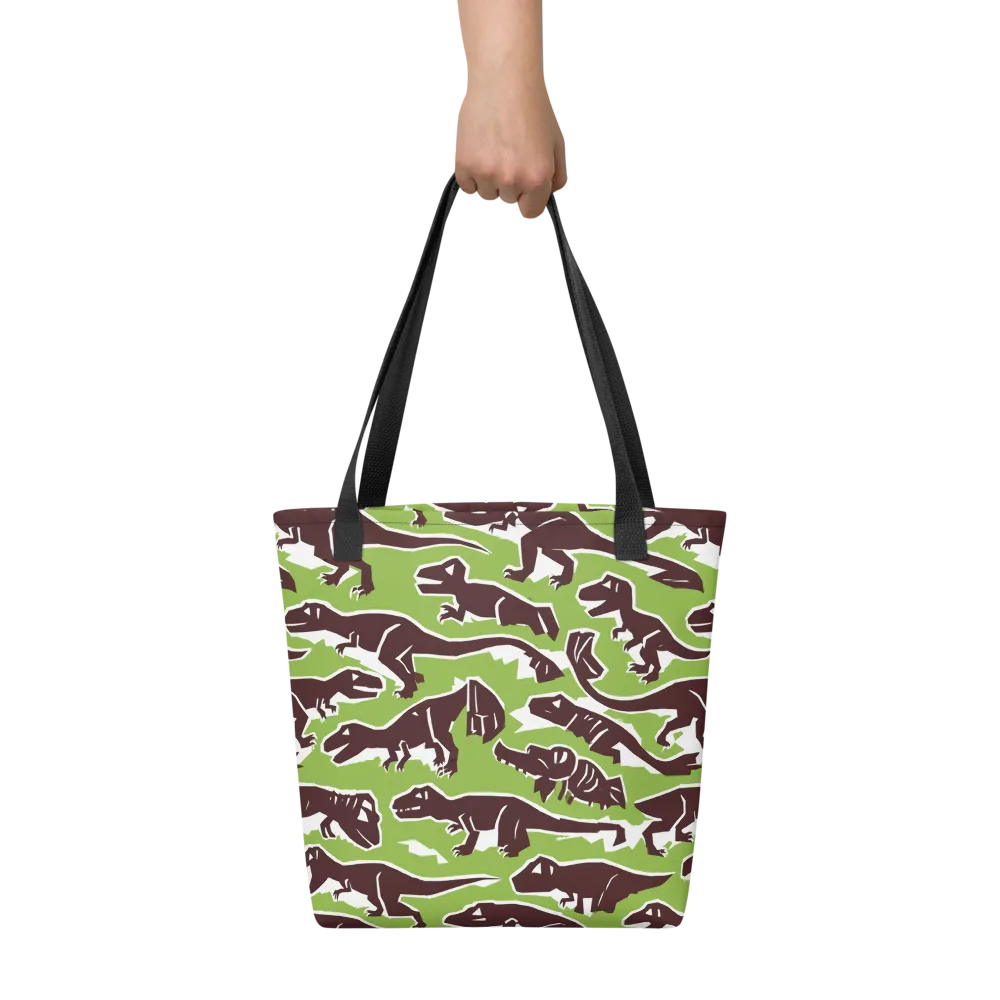 Dino Parade on Tote Bag — Front