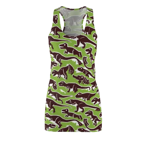 Dino Parade on a Racerback Dress