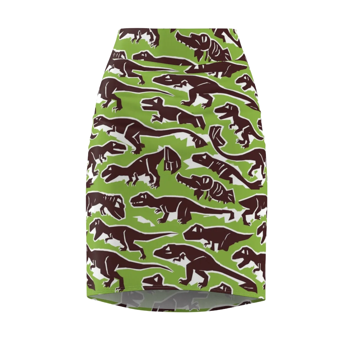 Dino Parade on Pencil Skirt — Front