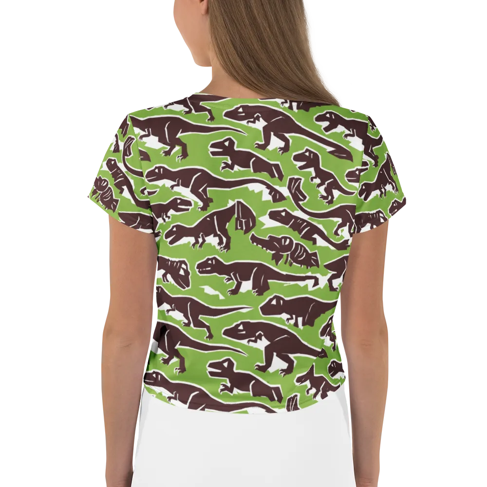 Dino Parade on Crop Tee — Back