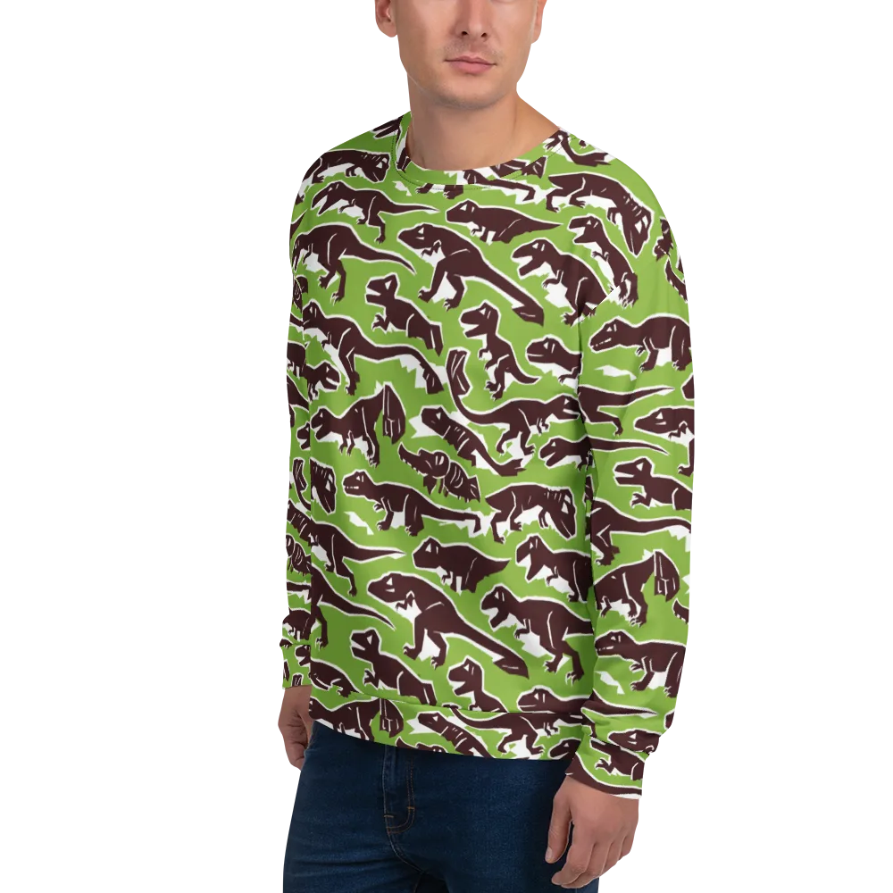 Dino Parade on Sweatshirt — Left Front